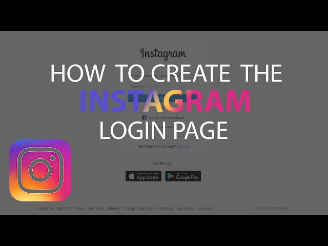 How to create the Instagram Login Page Using HTML and CSS | Instagram Login Page