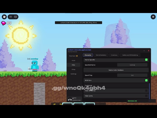 cx.farm Showcase | Best Craft A World Auto Farm Script [FREE/PREMIUM]