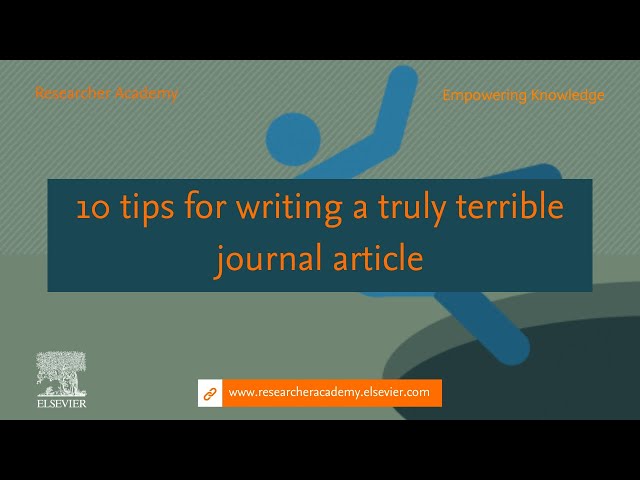 10 tips for writing a truly terrible journal article