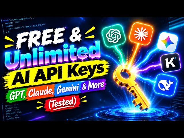 Get FREE & Unlimited AI API Keys ! GPT, Claude, Gemini & More (Tested)