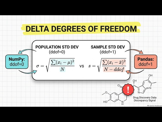 Statistics in Python for Drug Discovery: NumPy, Pandas, SciPy and the ddof Trap