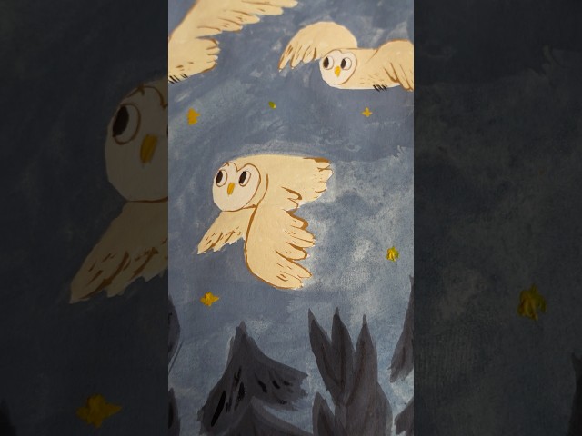 Sketching a scene for a picture book 🌙🦉