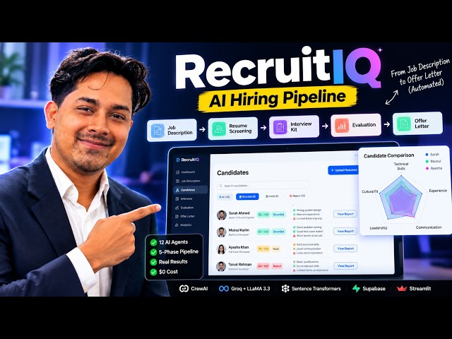 Building RecruitIQ A 12 Agent Autonomous AI Hiring System $0 Cost Architecture
