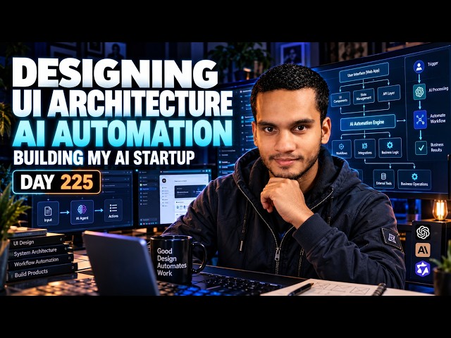 DAY 225: S2 | UI Architecture Redesign + AI Engineering | 14 Hours Building My AI Startup 🚀