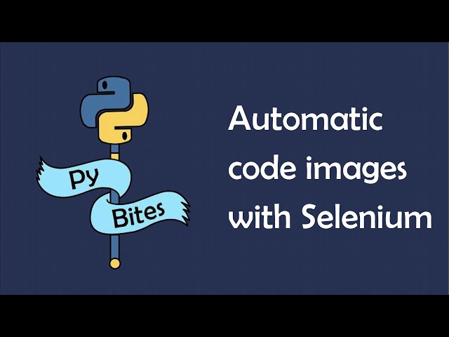 Automatically create beautiful code snippet images using Carbon and Selenium