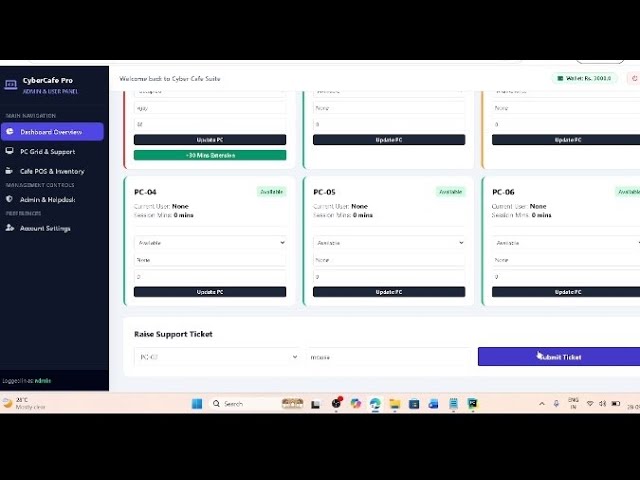 Cyber Cafe Management System Using Python | Python Project with Source Code | College Project 