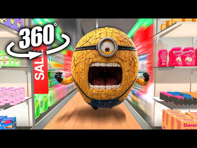 Monster Minions - Supermarket in 360° Video | VR / 4K | Despicable Me
