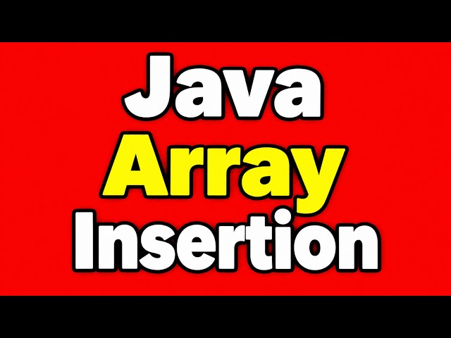 19. Java Array Program | Insert Element at First Position | Java Coding Practice