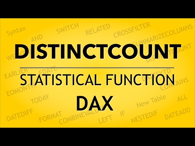 DISTINCTCOUNT Function | STATISTICAL Function | DAX Function | Power BI DAX | #powerbi #dax