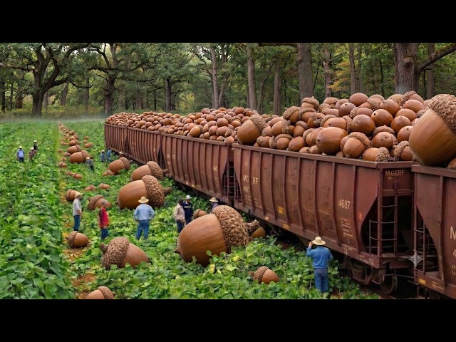 Harvesting Oak Nuts In America | US Oak Nut Factory Process