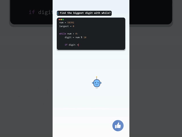 Find the Largest Digit in a Number Using While Loop in Python | Python Programming #shorts
