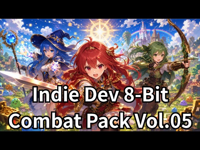 Free Adventure 8-Bit Battle BGM | 12 Loops for Unity/UE/Godot【Royalty-Free】Vol.05