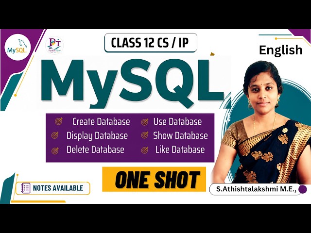 MySQL Class 12 CS | MySQL DATABASE | Class 12 IP | Database Concept | One Shot |Class 12 CS