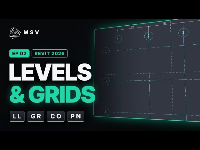 Revit 2026 Tutorial for Beginners | EP02 Levels and Grids