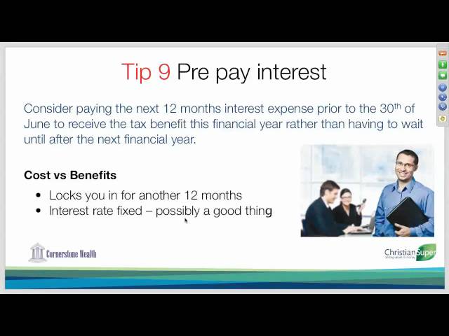 12 Top 10 Tax Tips 2012 - Tip 9 Pre pay interest