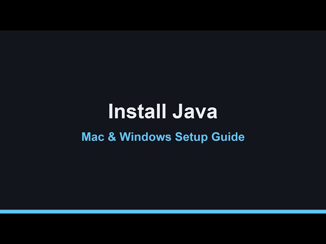 How to Install Java (JDK) on Mac & Windows | Beginner Setup Guide
