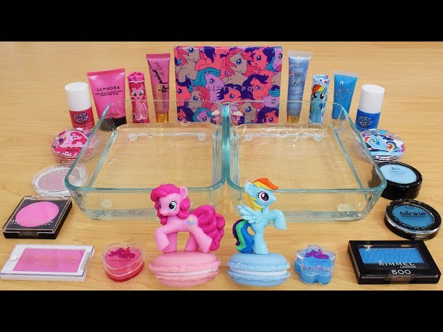 Pink vs Blue - Mixing Makeup Eyeshadow Into Slime Special Series 162 Satisfying Slime Video