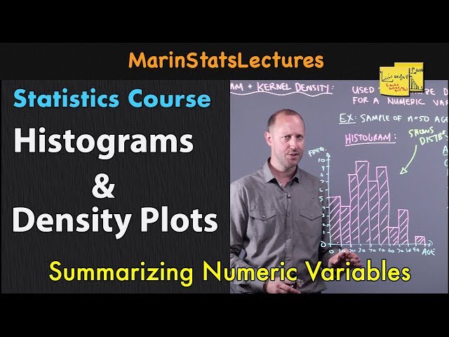 Histograms and Density Plots for Numeric Variables | Statistics Tutorial | MarinStatsLectures