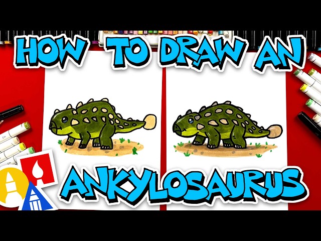 How To Draw A Cartoon Ankylosaurus
