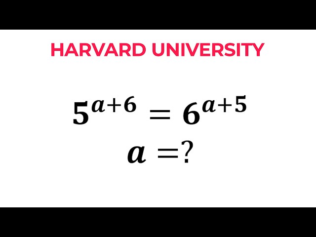 Harvard University Interview | Find the value of a | You Need To Know This Trick