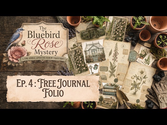 ✨Day 4: A Clue in the Greenhouse | + FREE Junk Journal Folio | The Bluebird Rose Mystery