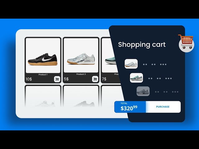 Create Shopping Cart using HTML CSS Javascript | E-commerce website Tutorial