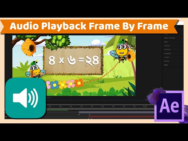 After Effects Tutorial : Audio Preview or Playback Frame by Frame
