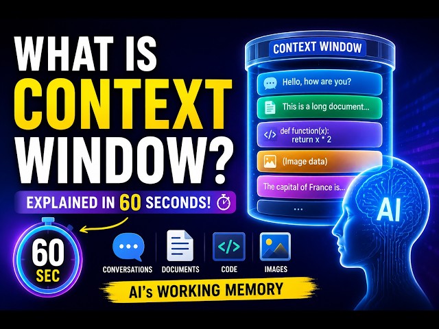 What is a Context Window in AI? Explained in 60 Seconds 🚀