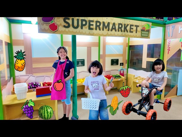 Supermarket Shopping Toys, Fruit and Vegetable Toys, and Bike Riding