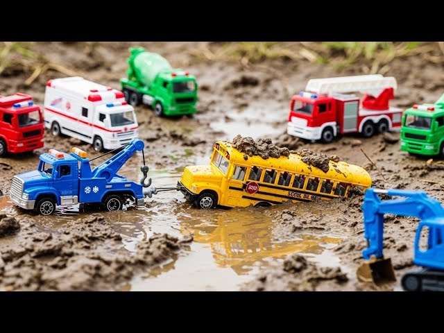 Oh No! Cars Stuck in Trouble 🚚🚌🚑 Rescue by Tow Truck!! + More Nursery Rhymes & Kids Songs