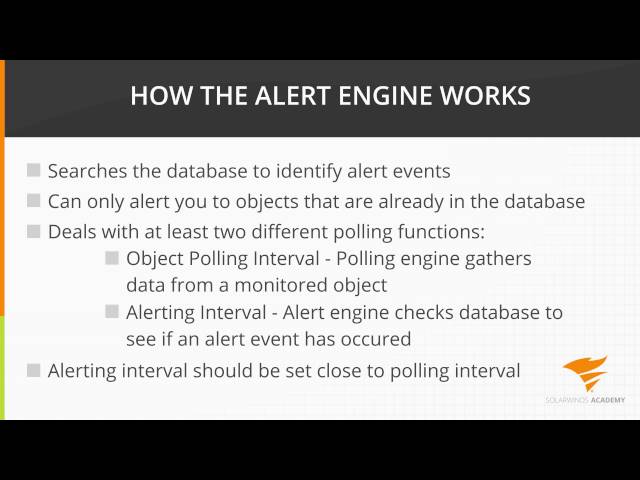 SolarWinds Network Performance Monitor Training: Adding a New Alert