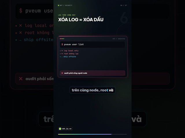 Audit log và theo dõi thay đổi cấu hình Proxmox #baomat #tinhoc #maychuvirtual #homatcenter #nhtiovn