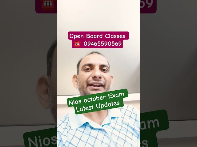 nios october Exam 2026 latest updates #nios #niosoctoberexam #niosresult