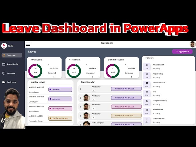 Leave Application Dashboard in Power Apps - Leave Application Part 3