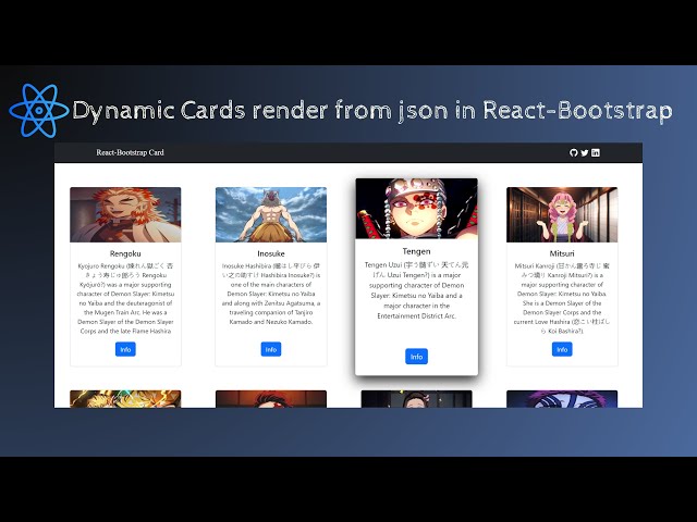 Cards with React, Bootstrap, and JSON  | Use images & links from array of objects.