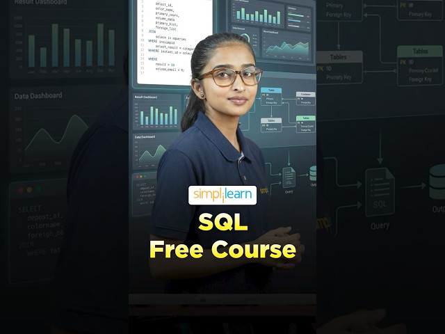 Learn SQL For Free | SQL Tutorial For Beginners | SQL Training | #Shorts | #Simplilearn