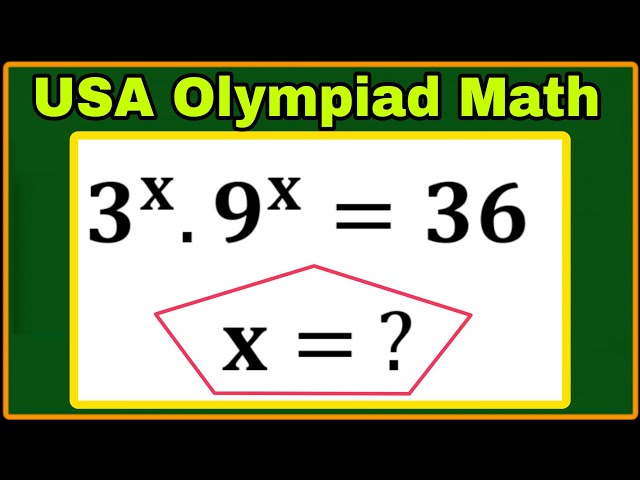 USA| A Very Nice Algebra Olympiad Mathematics| Find out the value of x? 