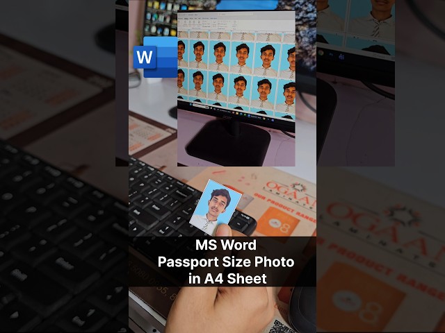 Passport size photo in MS Word