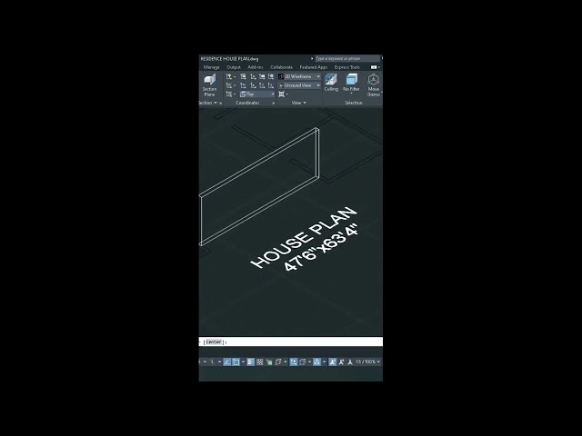 How to create 3d wall using box in autocad? #viralshort