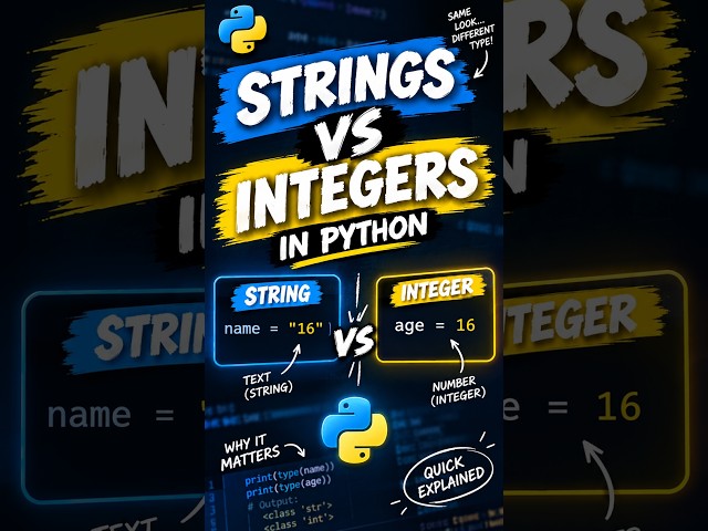 Strings vs Integers in Python Explained in 30 Seconds