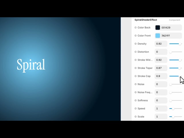 Animated Spiral Background for Framer