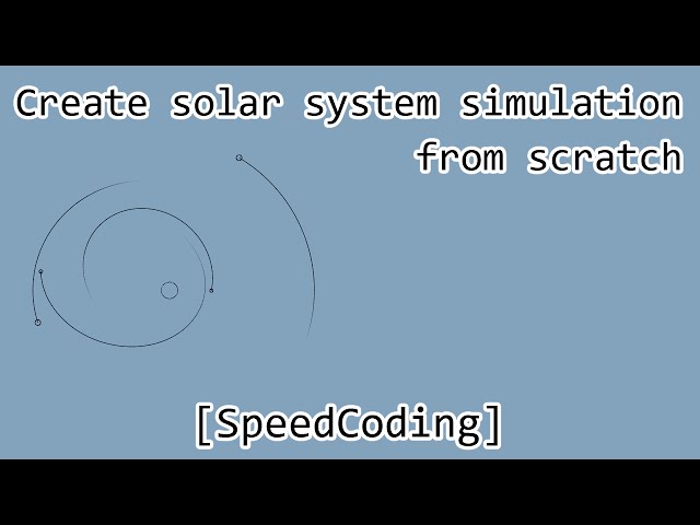 Create solar system from scratch on javascript [SpeedCoding]