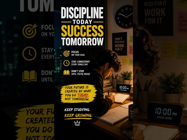 Wake Up & Study 🔥 Powerful Study Motivation for Students | Discipline = Success