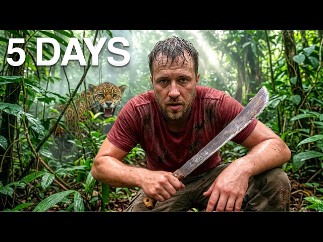 5 Days Alone Amazon Jungle Survival | No Food, Water or Shelter