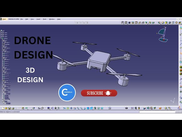 How to Design Drone in 3d | Catia V5 | 3DDesign | Aeronautics | Design Practice | CADWALA
