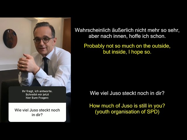 Learn German with Heiko Maas [English and German subtitles]