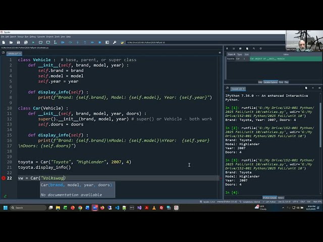 Python - Unit 10 Exercises - Inheritance, Polymorphism, Inner Classes  - Fall 2025