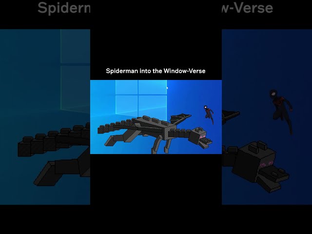 Spiderman into the Window-Verse #animation #minecraft #spiderman