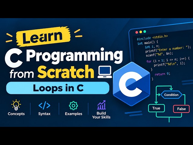 Loops in C for Beginners | while, do-while & for