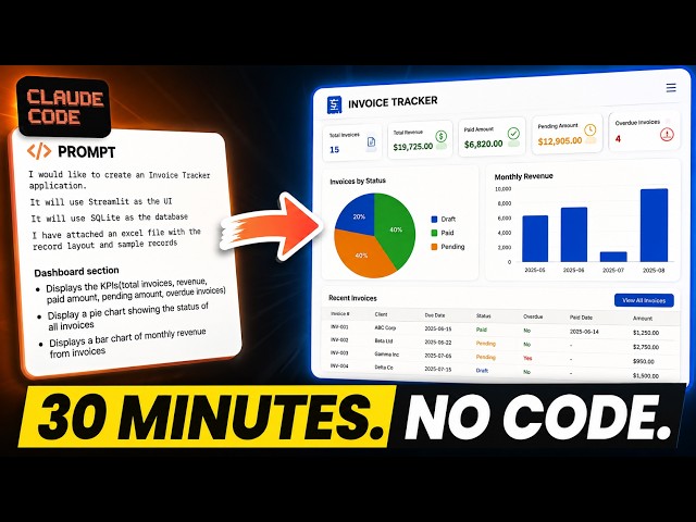I Built a Full Invoice Tracker in 30 Minutes Using Claude Code